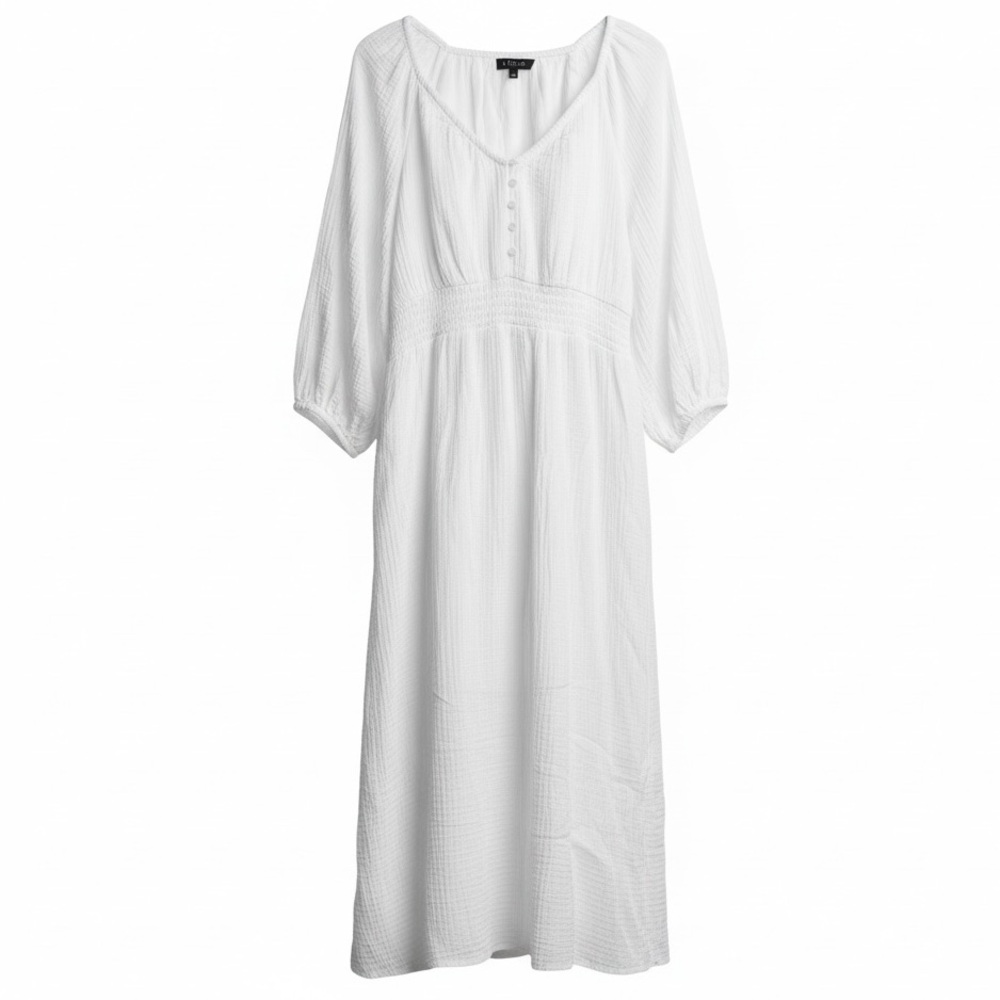 J. Crew White Long Sleeve Dress
